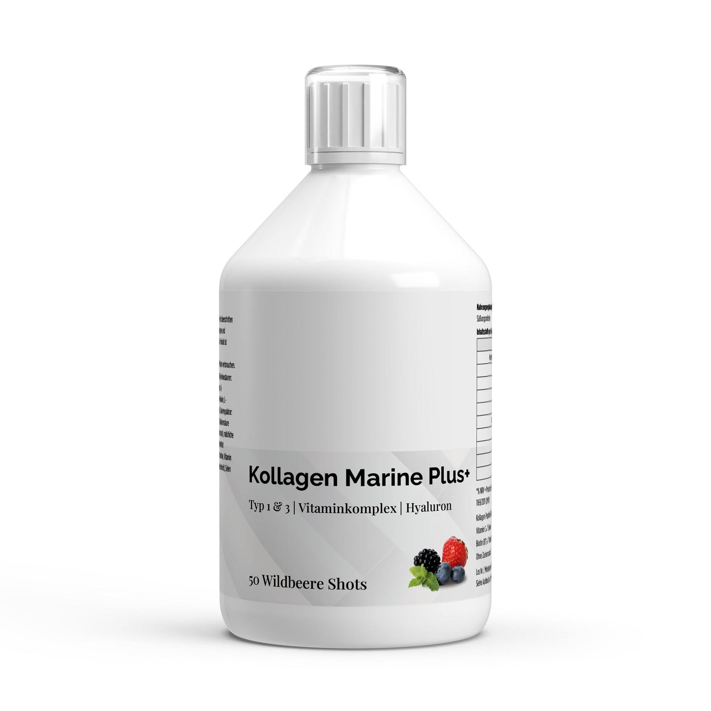 Kollagen Marine Plus (1500 DA) + 50 Shots - Wildbeere - 500ml