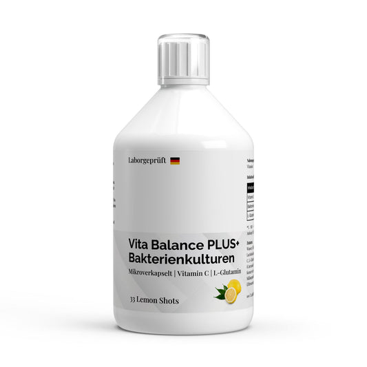 Vita Balance PLUS+ Bakterienkulturen - 33vegane Lemon Shots - 500ml
